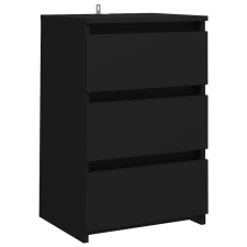 vidaXL fekete forgácslap éjjeliszekrény 40 x 35 x 62,5 cm (806213) bútor