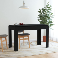 vidaXL fekete forgácslap étkezőasztal 120 x 60 x 76 cm bútor