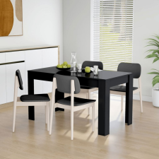 vidaXL fekete forgácslap étkezőasztal 140 x 74,5 x 76 cm bútor