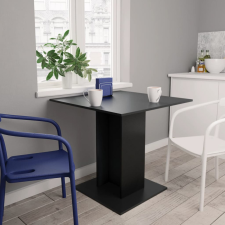 vidaXL Fekete forgácslap étkezőasztal 80 x 80 x 75 cm bútor