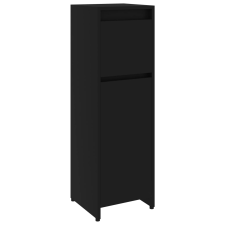vidaXL fekete forgácslap fürdőszobaszekrény 30 x 30 x 95 cm (802661) fürdőszoba bútor