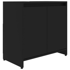 vidaXL fekete forgácslap fürdőszobaszekrény 60 x 33 x 61 cm (802643) bútor