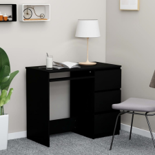 vidaXL Fekete forgácslap íróasztal 90 x 45 x 76 cm íróasztal
