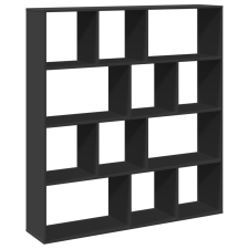 vidaXL fekete forgácslap könyvszekrény 132 x 29 x 141,5 cm (3310308) bútor