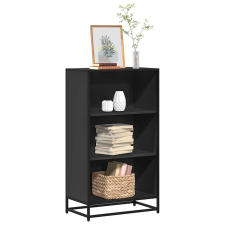vidaXL fekete forgácslap könyvszekrény 60x35x107,5 cm bútor