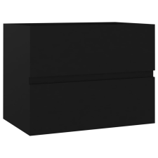 vidaXL fekete forgácslap mosdószekrény 60 x 38,5 x 45 cm (804738) bútor