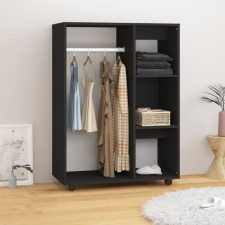 vidaXL fekete forgácslap ruhásszekrény 80 x 40 x 110 cm bútor