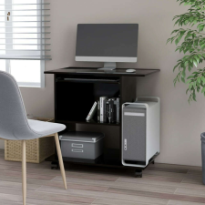 vidaXL fekete forgácslap számítógépasztal 80 x 50 x 75 cm íróasztal