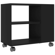 vidaXL Fekete forgácslap tálalóasztal 70 x 35 x 55 cm bútor
