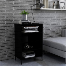 vidaXL fekete forgácslap tálalószekrény 57 x 35 x 90 cm bútor