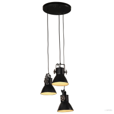 vidaXL Fekete függőlámpa 25 W 30 x 30 x 100 cm E27 világítás