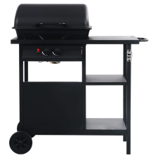 vidaXL fekete gáz grillező 3 szintes kisasztallal (3051180) grillsütő