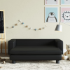 vidaXL fekete gyerek bársonykanapé lábzsámollyal 100x50x30 cm