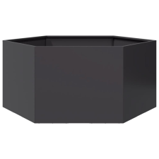 vidaXL fekete hatszögű acél kerti növénytartó 104 x 90 x 45 cm kerti tárolás