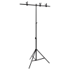 vidaXL fekete háttér állvány T-alakú 91x60x(70-200) cm