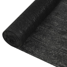 vidaXL fekete HDPE belátásgátló háló 1 x 10 m 195 g/m² kerti bútor