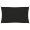 vidaXL fekete HDPE napvitorla 160 g/m² 3 x 6 m
