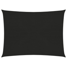 vidaXL fekete HDPE napvitorla 160 g/m² 5 x 6 m kerti bútor