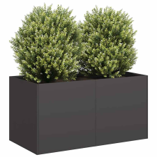 vidaXL fekete hidegen hengerelt acél növénytartó 80x40x40 cm kerti tárolás