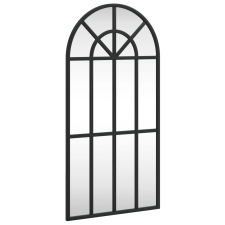 vidaXL fekete ívelt vas fali tükör 30 x 60 cm (358624) bútor