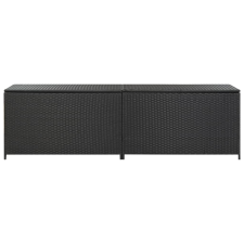 vidaXL fekete kerti polyrattan tárolóláda 200 x 50 x 60 cm (46474) kerti tárolás