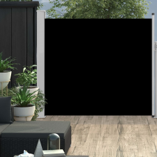 vidaXL fekete kihúzható oldalsó teraszi napellenző 170 x 300 cm kerti bútor