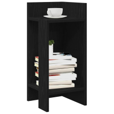 vidaXL fekete kisasztal polccal 25,5 x 27 x 60 cm bútor
