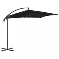 vidaXL Fekete konzolos napernyő acélrúddal 250 x 250 cm kerti bútor