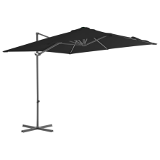 vidaXL fekete konzolos napernyő acélrúddal 250 x 250 cm kerti bútor