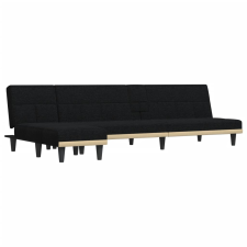 vidaXL fekete L-alakú szövet kanapéágy 255x140x70 cm (3157228) bútor