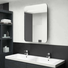 vidaXL fekete LED-es tükrös fürdőszobaszekrény 60 x 11 x 80 cm fürdőszoba bútor