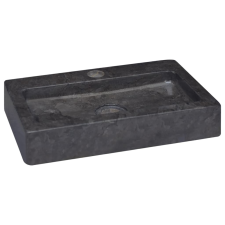 vidaXL fekete márvány mosdókagyló 38 x 24 x 6,5 cm szaniter