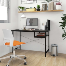 vidaXL fekete MDF és fém számítógépasztal 105 x 55 x 72 cm íróasztal