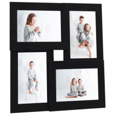 vidaXL fekete MDF fényképkeretszett 4 db 10 x 15 cm-es képhez fényképkeret