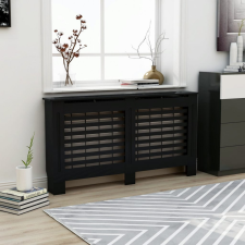 vidaXL Fekete MDF radiátorburkolat 152 x 19 x 81 cm hűtés, fűtés szerelvény