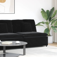 vidaXL fekete moduláris kanapé középső modul párnákkal 100 cm bútor