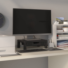 vidaXL fekete monitorállvány 43 x 30,5 x 13 cm bútor