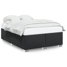 vidaXL fekete műbőr ágykeret 140x190 cm ágy és ágykellék