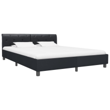 vidaXL fekete műbőr ágykeret 160 x 200 cm (284880) ágy és ágykellék