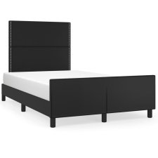 vidaXL fekete műbőr ágykeret fejtámlával 120 x 190 cm ágy és ágykellék