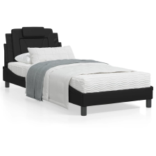 vidaXL fekete műbőr ágykeret fejtámlával 80 x 200 cm ágy és ágykellék