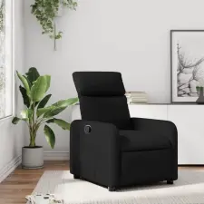 vidaXL Fekete műbőr dönthető fotel bútor