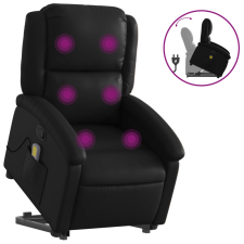 vidaXL fekete műbőr dönthető masszázs- és állófotel (3204233) masszázsfotel