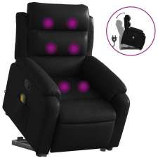 vidaXL fekete műbőr dönthető masszázs- és állófotel (3205049) masszázsfotel