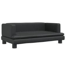 vidaXL fekete műbőr kutyaágy 80 x 45 x 30 cm (171901) szállítóbox, fekhely kutyáknak