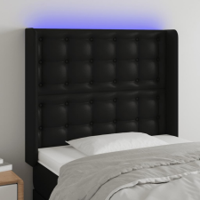 vidaXL fekete műbőr LED-es fejtámla 103x16x118/128 cm ágy és ágykellék