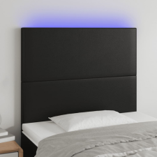 vidaXL fekete műbőr LED-es fejtámla 80x5x118/128 cm ágy és ágykellék