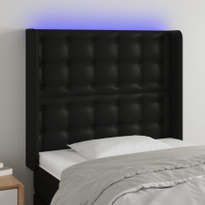 vidaXL fekete műbőr LED-es fejtámla 83x16x118/128 cm ágy és ágykellék