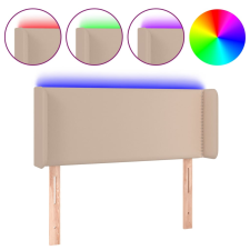 vidaXL fekete műbőr LED-es fejtámla 93x16x78/88 cm (3123179) ágy és ágykellék