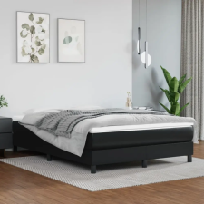 vidaXL fekete műbőr rugós ágykeret 140x200 cm ágy és ágykellék